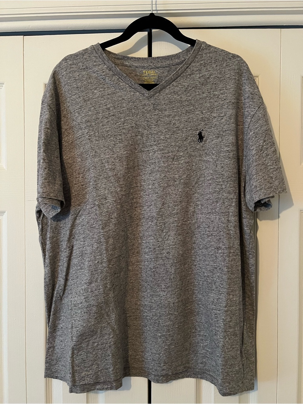 Polo by Ralph Lauren Gray V-Neck Short Sleeve Tee